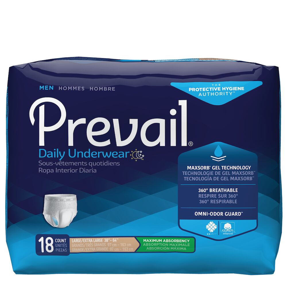 Prevail® Maximum Absorbency Protective Underwear for Men, Size