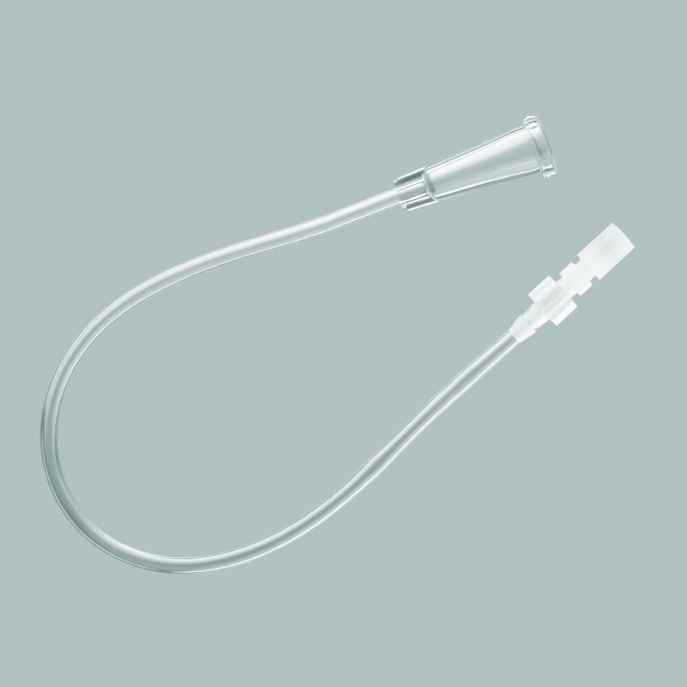 Male Luer Lock and Drainage Bag Connector; Female Luer Lock to Tuohy-Borst  Adapter Attached, 14 Fr, 30 cm