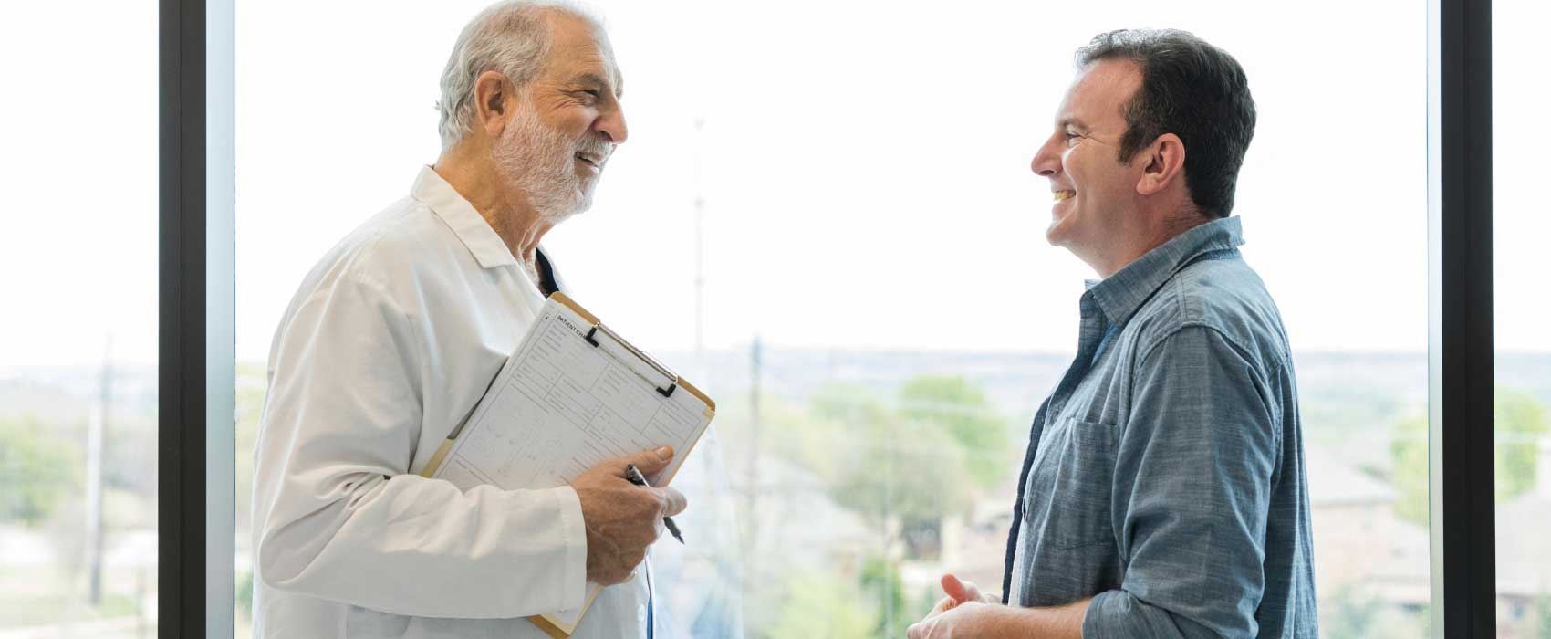 male patient with doctor