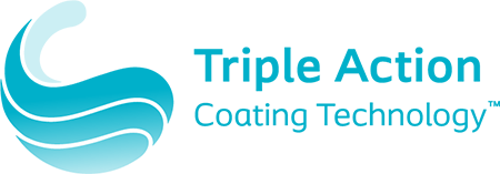 Triple action coating logo